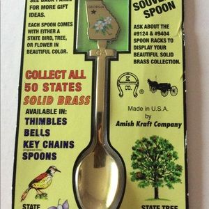 Solid Brass State Collectors Spoon Georgia 1997